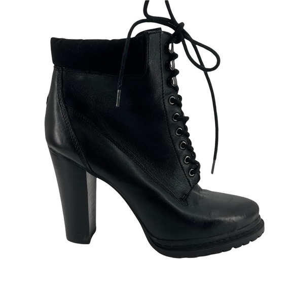 BCBGeneration Black Leather BG-Maude Block Heel Platform Boots Size 10 Women’s - Picture 7 of 16